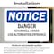 Signmission Danger Stairwell Closed Use Alternative Entrance OSHA Notice Sign, Vinyl Decal, 5in x 3.5in, 2PK OS-2PACK-NS-D-35-L-10921 - alternate 6